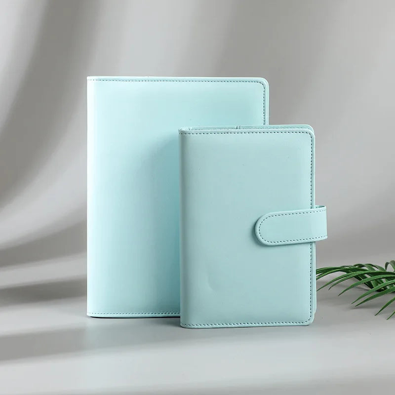 A5/A6 PU Leather Marbled Notebook Binder Budget Planner 6 Ring Binder Hand Ledger Cover School Stationery