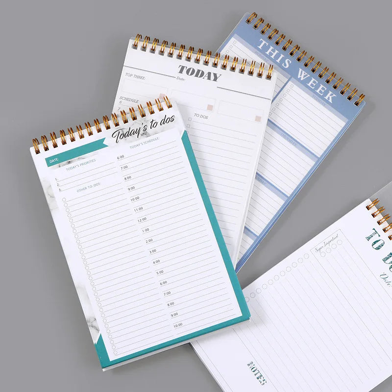 Daily Planner A5 Coil Full English Time Management To Do List Calendar Efficiency Manual Notebooks Office Accessories