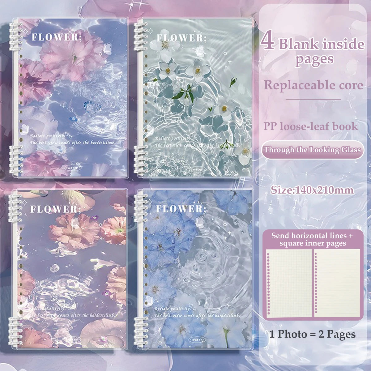 The New A5 Loose-leaf Notebook Is A School Office Stationery with A Middle and High School Style Thick Horizontal Blank Notebook