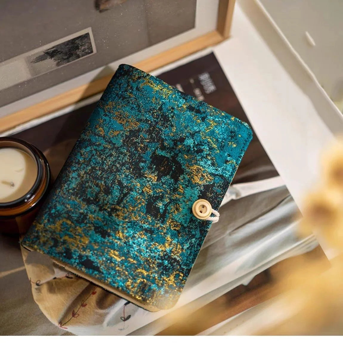 A5 & A6 Fabric cover notebook loose-leaf notepad binder mysterious realm diary ,with 90 blank inner pages