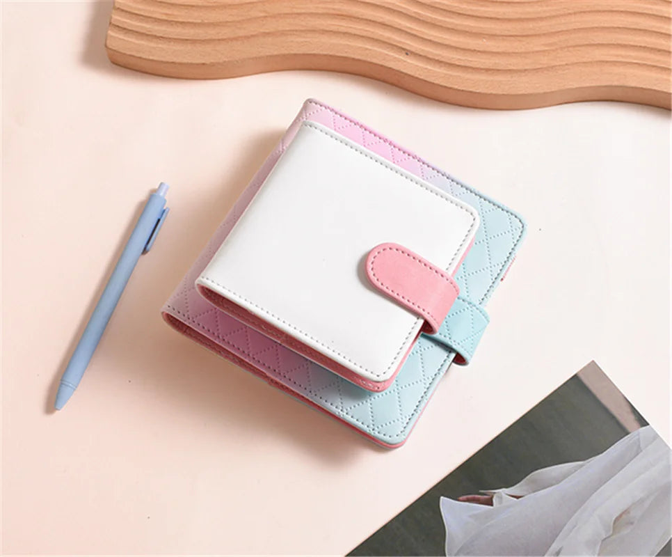 B6 A8 Square MacaronTie Dye Color Change PU Leather DIY Binder Notebook Cover Diary Agenda Planner Paper Cover School Stationery