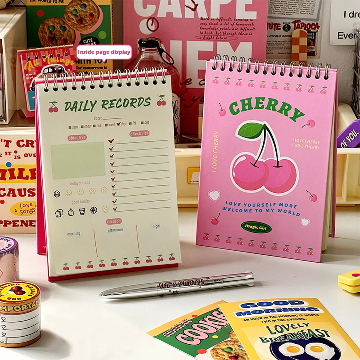 Daily/Weekly Coil Planner 120 Sheets Agenda Diary Supplies 2023 Study School Supplies for Students Back to School