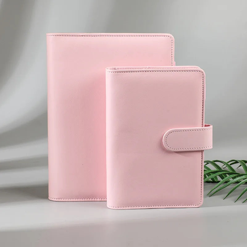 A5/A6 PU Leather Marbled Notebook Binder Budget Planner 6 Ring Binder Hand Ledger Cover School Stationery