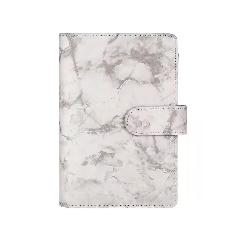 A5 A6 Marble Pink PU Binder Notebook DIY Binder Notebook Cover Diary Agenda Planner Paper Cover School Stationery