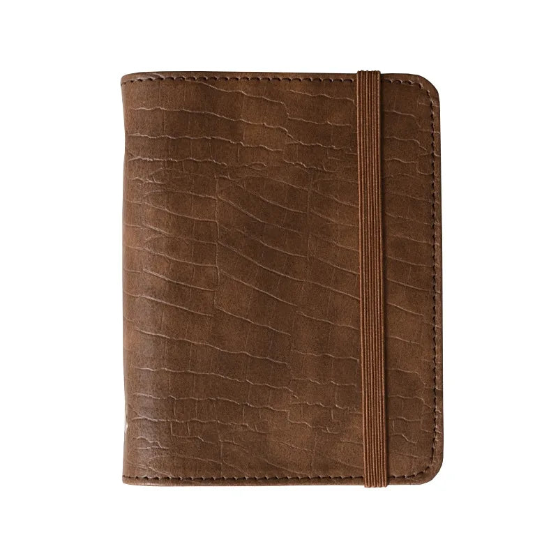 Mini A8 binder notebook loose-leaf soft leather M5 notepad portable pocket notebook ,with 40 blank inner pages