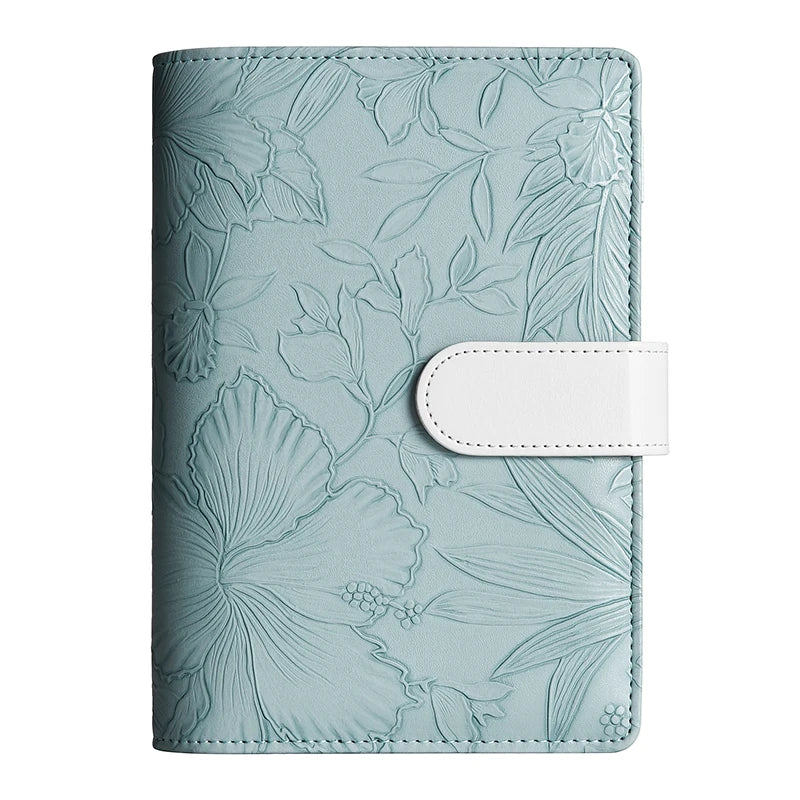 A6 Vintage Embossed Cover Money Budget Planner Binder DIY Binder Notebook Cover Diary Agenda Planner Paper Cover School