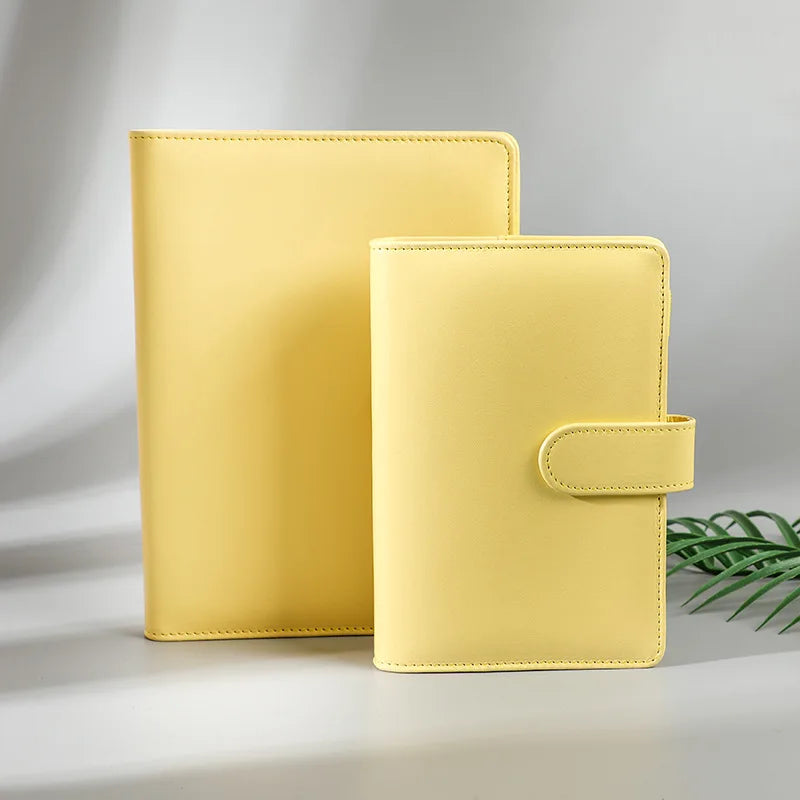 A5/A6 PU Leather Marbled Notebook Binder Budget Planner 6 Ring Binder Hand Ledger Cover School Stationery