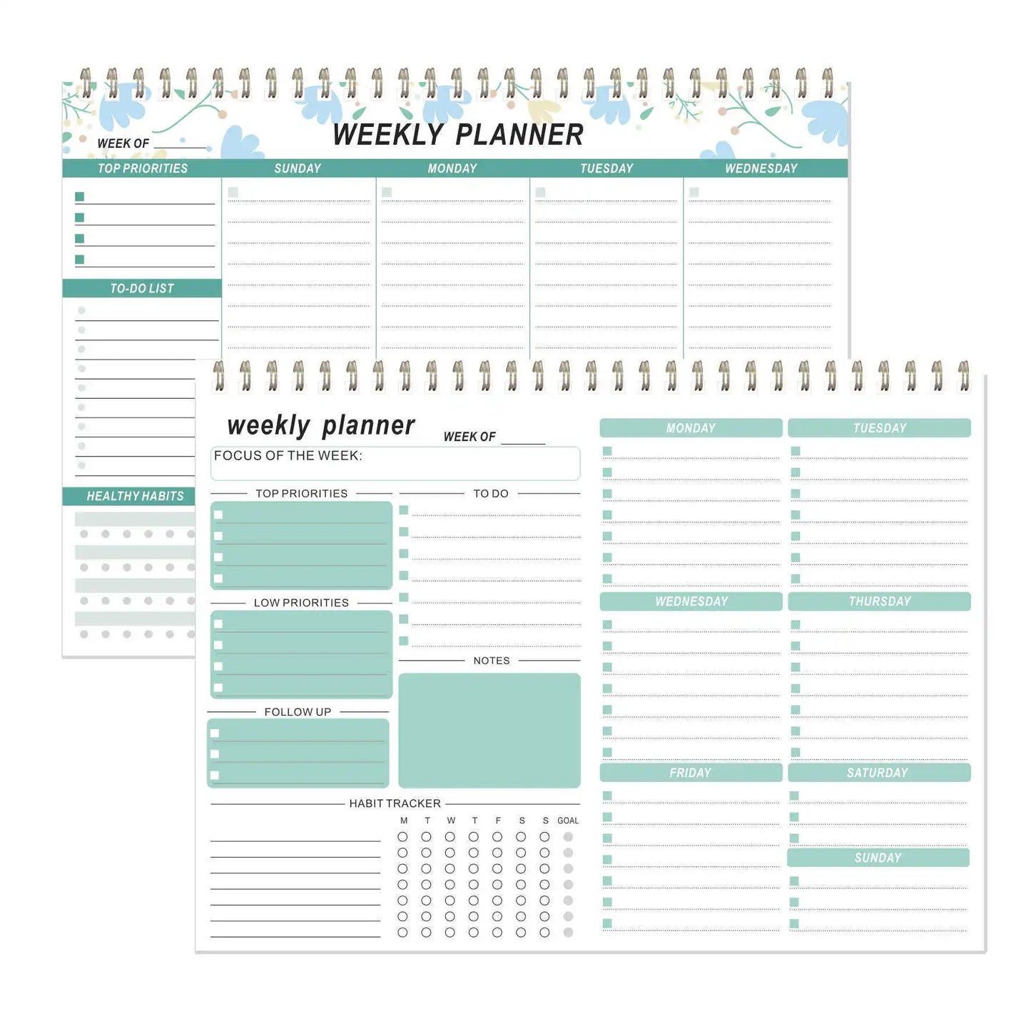 B5 Weekly Planning Note Tear English Schedule Itinerary Punch Card Office S tationery Weekly Planner