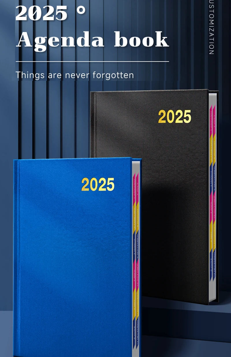 2025 A5 Day A Page Diary With Appointment Times Hardback Desk Organiser Planner School Office Suppliers