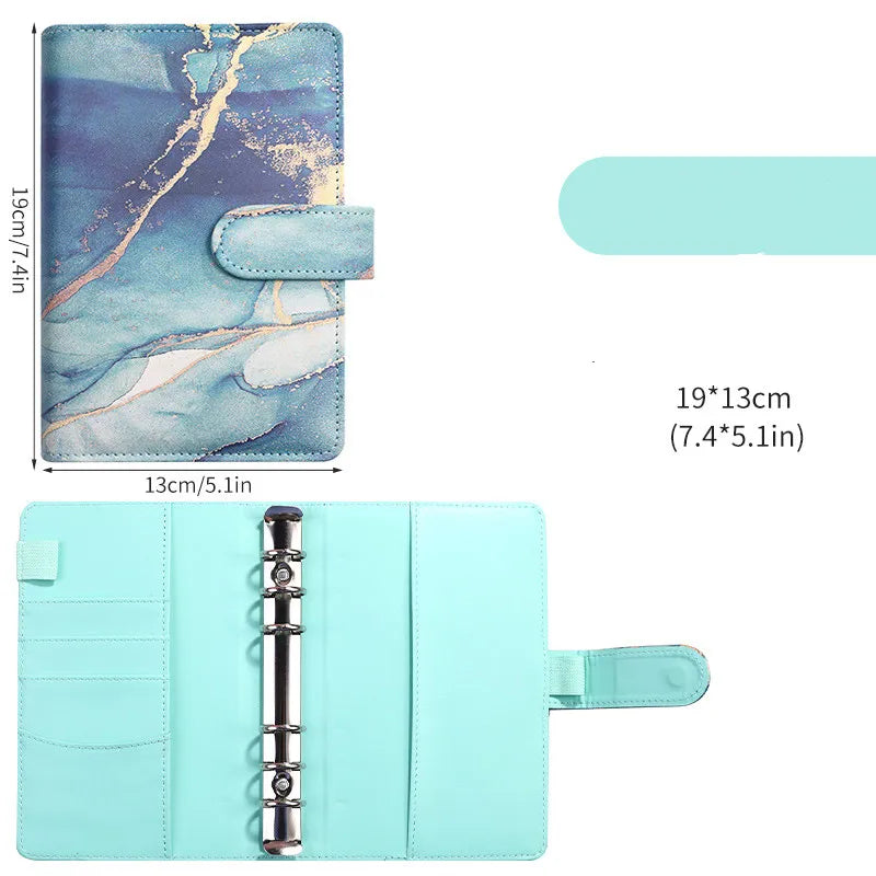 A6 A7 Marble Colorful Money Budget Planner Binder Cover Diary Agenda Planning Paper Cover School Stationery