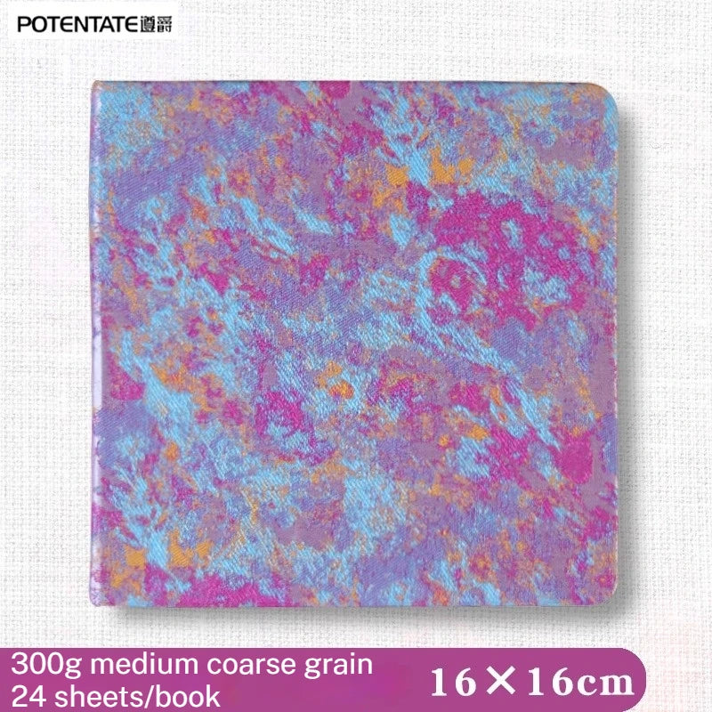 100% Cotton Square Watercolor Paper Book 24 Sheets 300g Art Student Painting Drawing Paper Sketchbook Journal Drawing Notebook