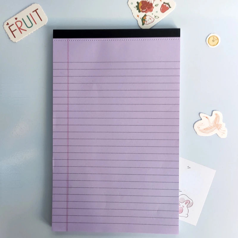 A5 Line Notebook Tearable NoteBook Do to list Notepad Journal Diary Note Book Memo pad School Office Supplies Stationery