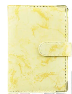 A5 A6 Marble Pink PU Binder Notebook DIY Binder Notebook Cover Diary Agenda Planner Paper Cover School Stationery