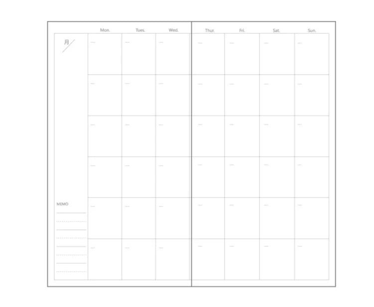 15Sheets Carft Refill Spiral Binder Inner Page Line Blank Craft Grid Inside Paper Stationery