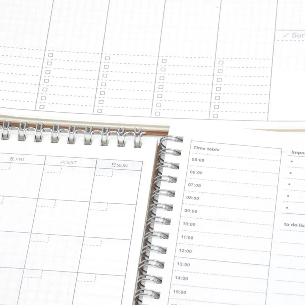 Daily Weekly Monthly Planning Schedule Retro Coil Coil Planner This To Do List Organizer Improve Productivity Manual