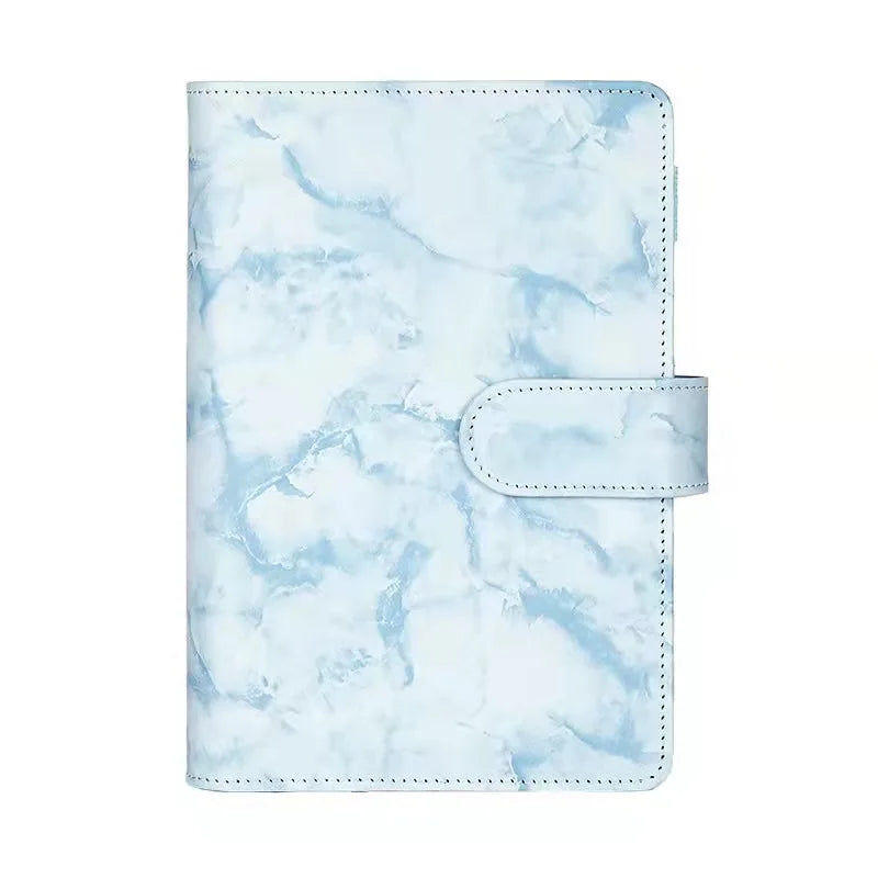 A5 A6 Marble Pink PU Binder Notebook DIY Binder Notebook Cover Diary Agenda Planner Paper Cover School Stationery