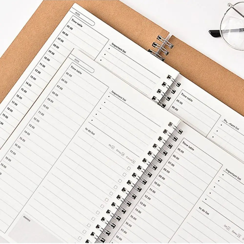 Daily Weekly Monthly Planning Schedule Retro Coil Coil Planner This To Do List Organizer Improve Productivity Manual
