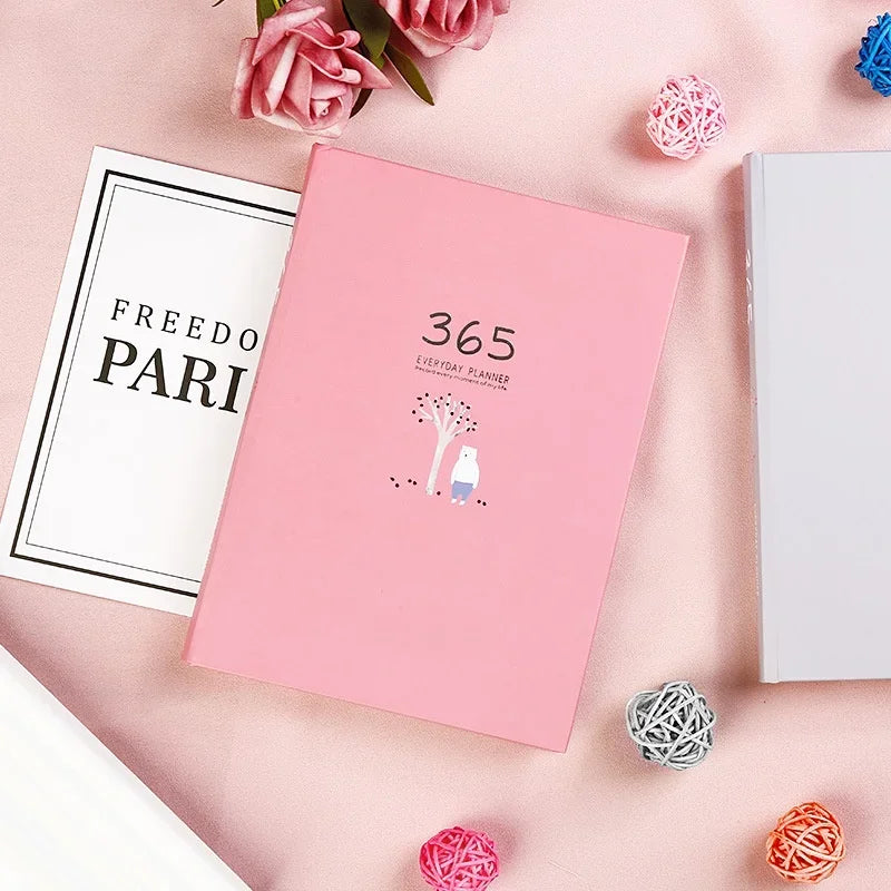 Creative Work Schedule 365 Day Planner Cartoon Diary Notepad Notebook Daily Planner Planner Supplies School