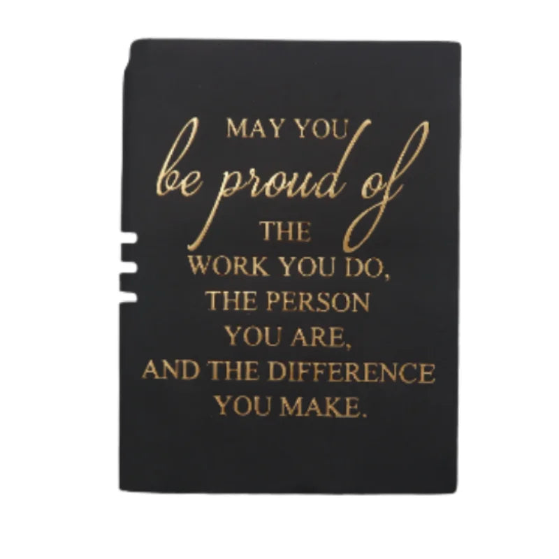 A5 Leather Notebook Journal May You Proud of The Work You Do Appreciation Notepad Thank You Gift for Team Employee Coworker