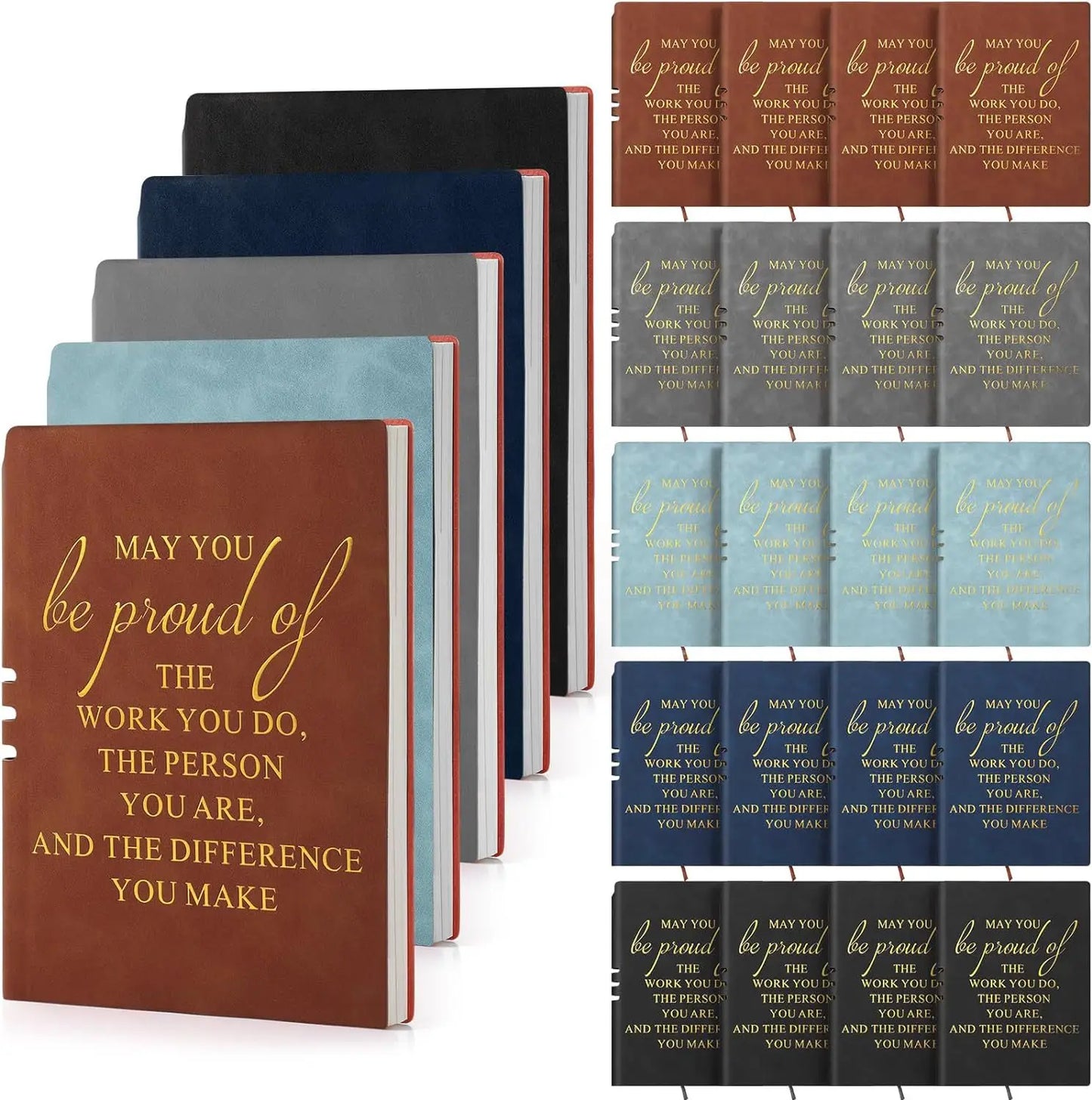A5 Leather Notebook Journal May You Proud of The Work You Do Appreciation Notepad Thank You Gift for Team Employee Coworker