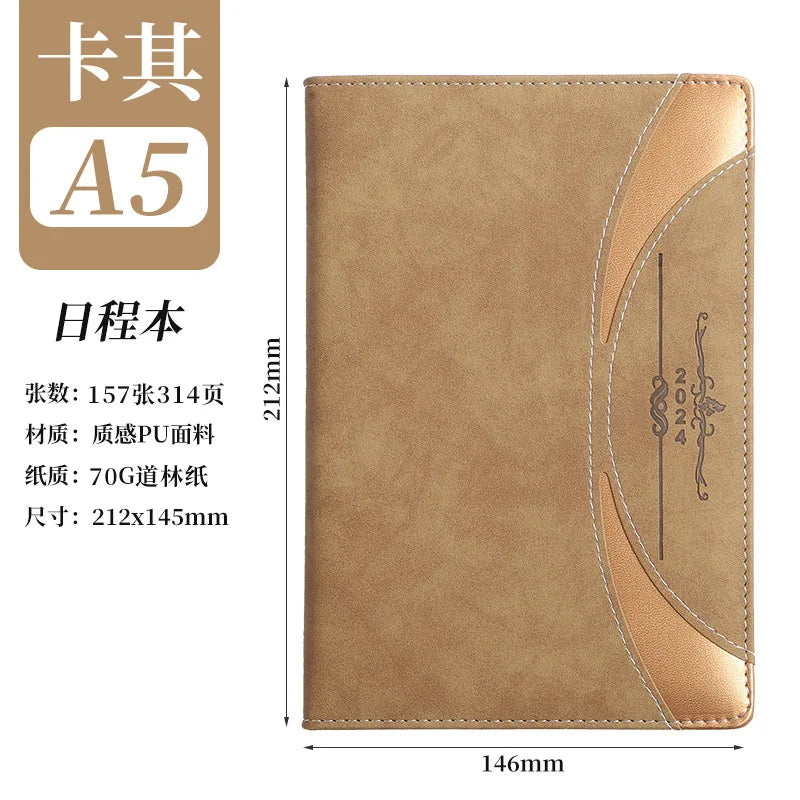 2024 Spanish English Calendar Notepad A5 365 Day Daily Plan Notebook Weekly Monthly Diary Organizer Agenda Planner Journal Book