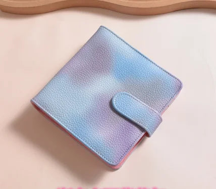 B6 A8 Square MacaronTie Dye Color Change PU Leather DIY Binder Notebook Cover Diary Agenda Planner Paper Cover School Stationery