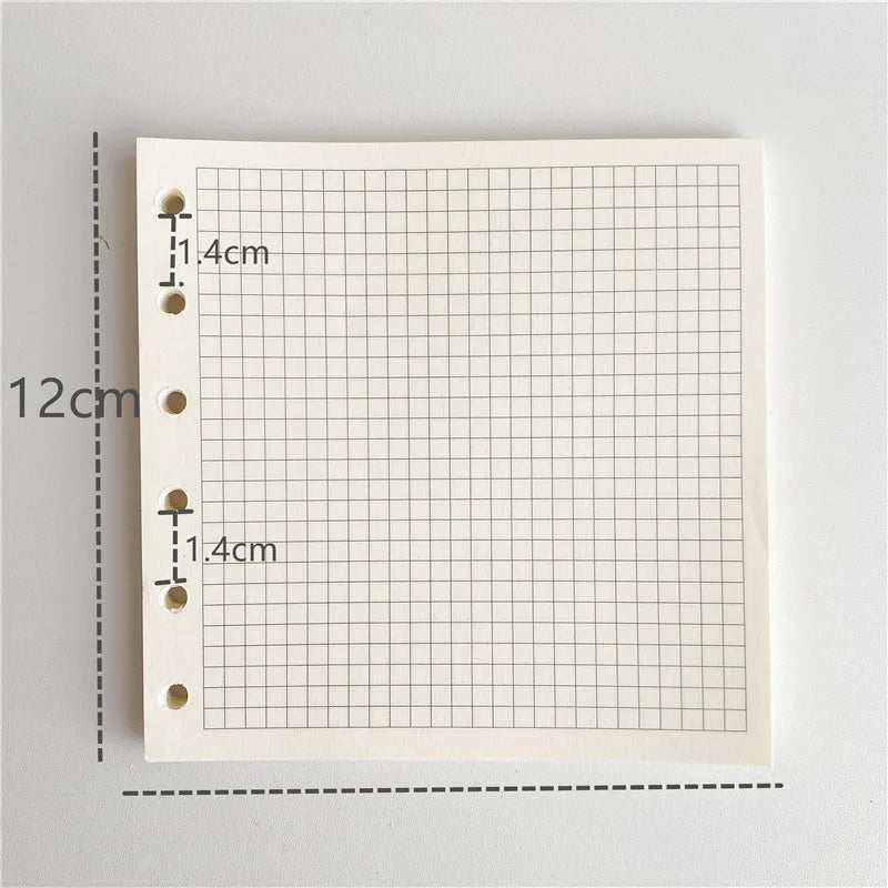 A7 Square Macaron Pink PU Leather DIY Binder Notebook Cover Diary Agenda Planner Paper Cover School Stationery