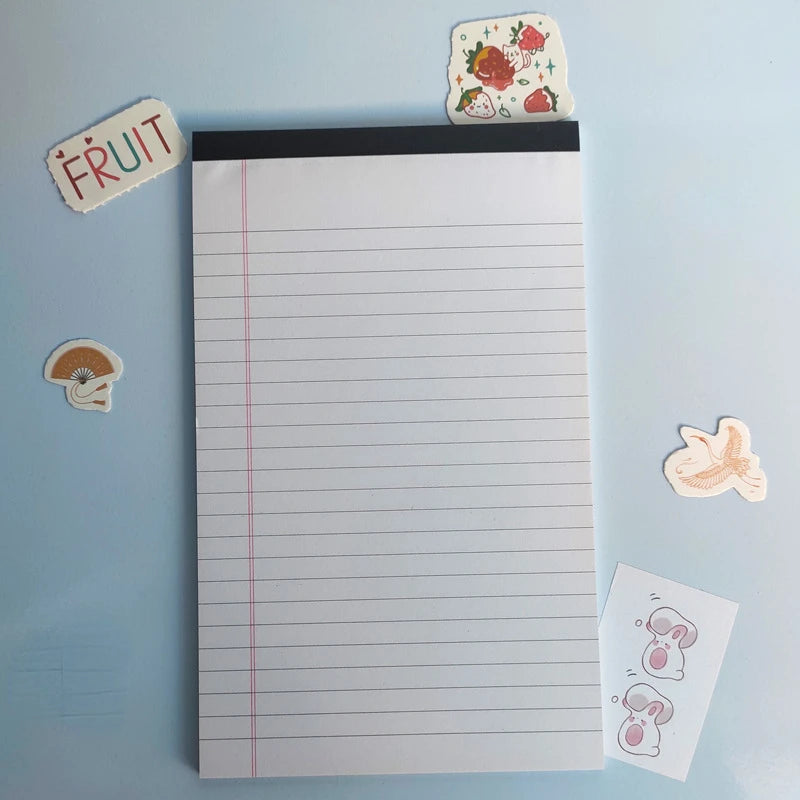 A5 Line Notebook Tearable NoteBook Do to list Notepad Journal Diary Note Book Memo pad School Office Supplies Stationery