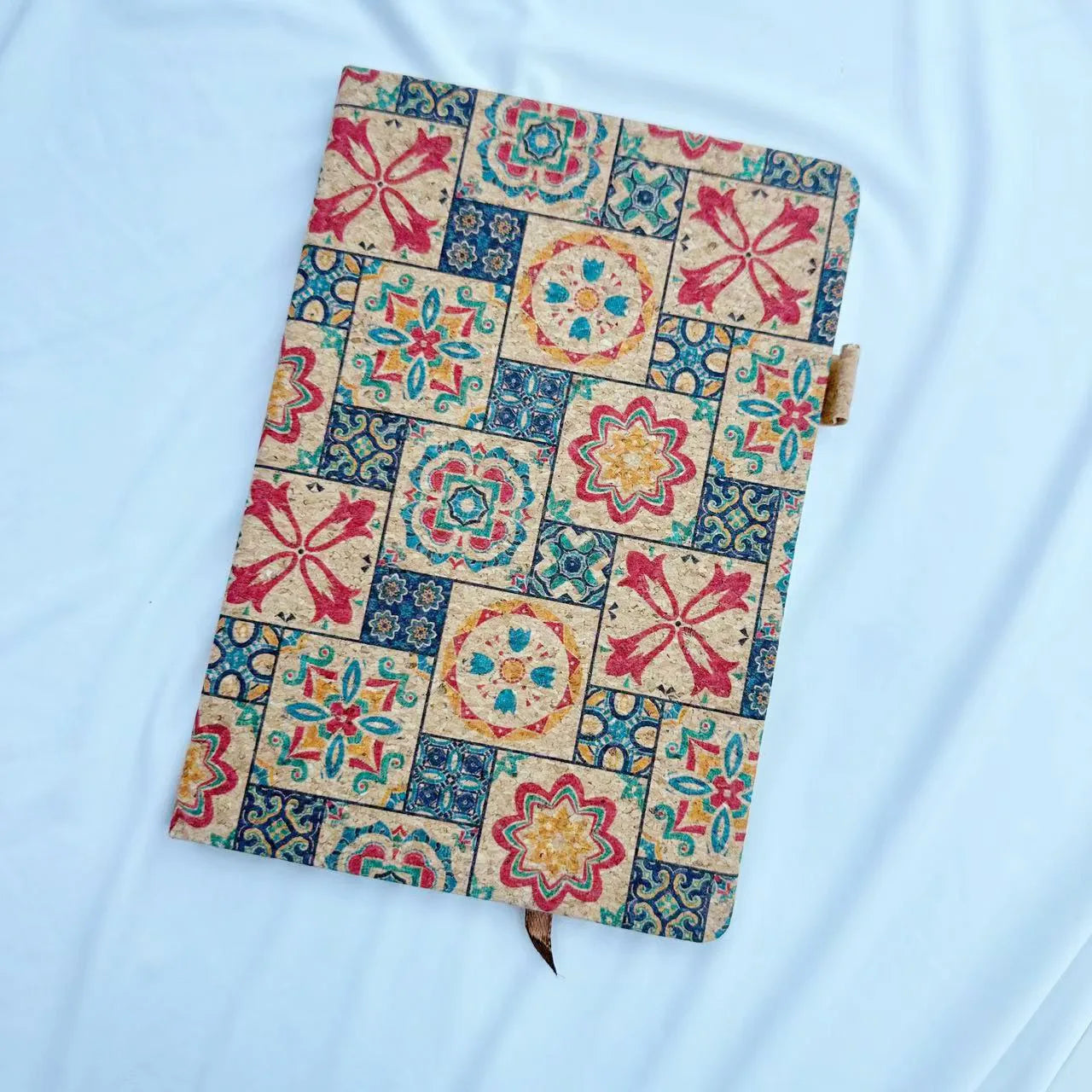 Cork Material Cover Retro Pattern Notebook A5 Bohemian Style Diary Student Notepa