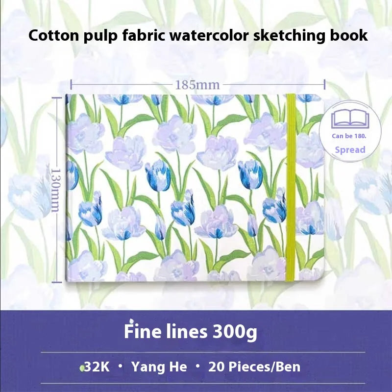 Watercolor Sketchbook Watercolor Paper Sealing Pad Handbook 48K 32K 16K 20Sheets 300gsm Painting Book For Art Painting Supplies