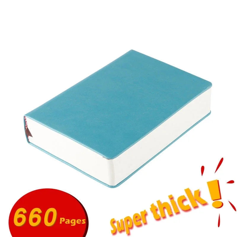 Super thick diary Notebook blank pages PU leather soft cover 330 sheets Sketchbook Business diary School supplies stationery