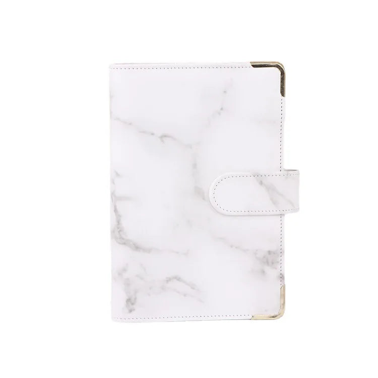 A5 A6 Marble Pink PU Binder Notebook DIY Binder Notebook Cover Diary Agenda Planner Paper Cover School Stationery