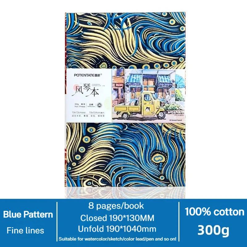 100% Cotton Square Watercolor Paper Book 24 Sheets 300g Art Student Painting Drawing Paper Sketchbook Journal Drawing Notebook