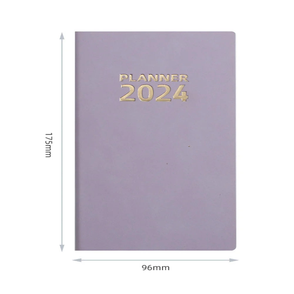 2024 A6 Notebook Daily Weekly Agenda Planner Notebook 365 Days Notepad Journal Notebook Office School Supplies