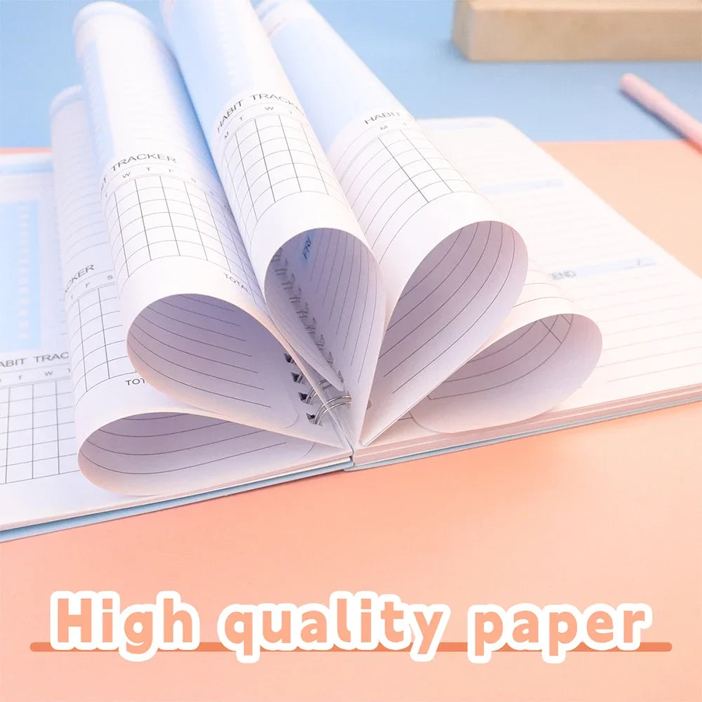 Planner Schedule Agenda Notebook Efficiency Daily Weekly Monthly Diary Journal for Students School Office Stationery Supplies