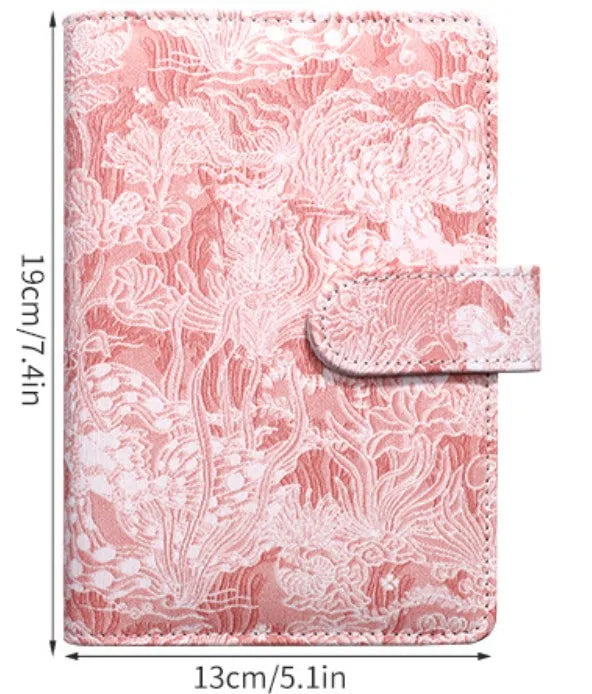 A6 Cute Retro Embroidery Pattern DIY Loose Leaft Binder Notebook Cover Diary Agenda Planner Paper Cover School Stationery