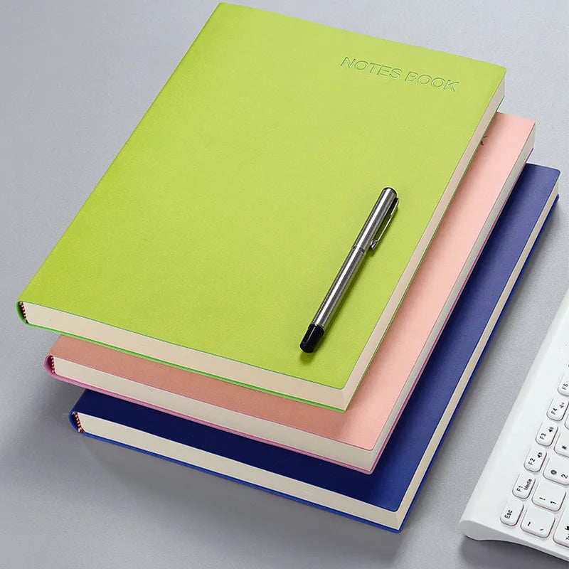 A4 Super Thick 400 Pages Business Notebook Creative Waterproof Leather Office student Diary Notepad Stationery