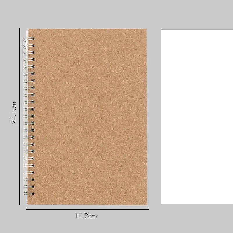 A4/A5/A6 Card Cover Note Book Dotted Grid Blank Student Daily Writing Plan Book Office Supplies Stationery Note Book