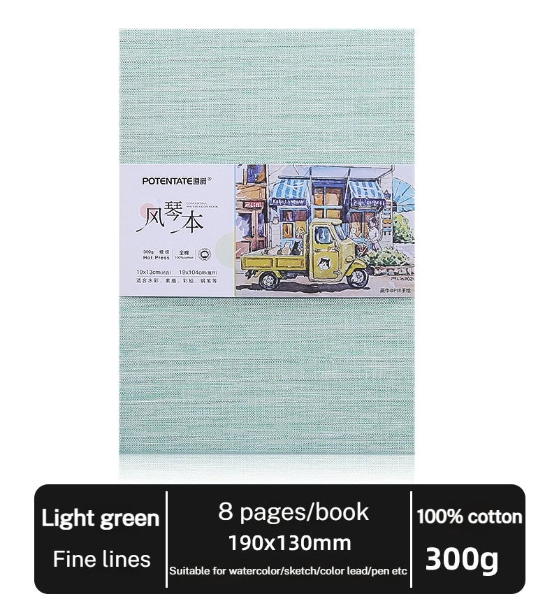 100% Cotton Square Watercolor Paper Book 24 Sheets 300g Art Student Painting Drawing Paper Sketchbook Journal Drawing Notebook
