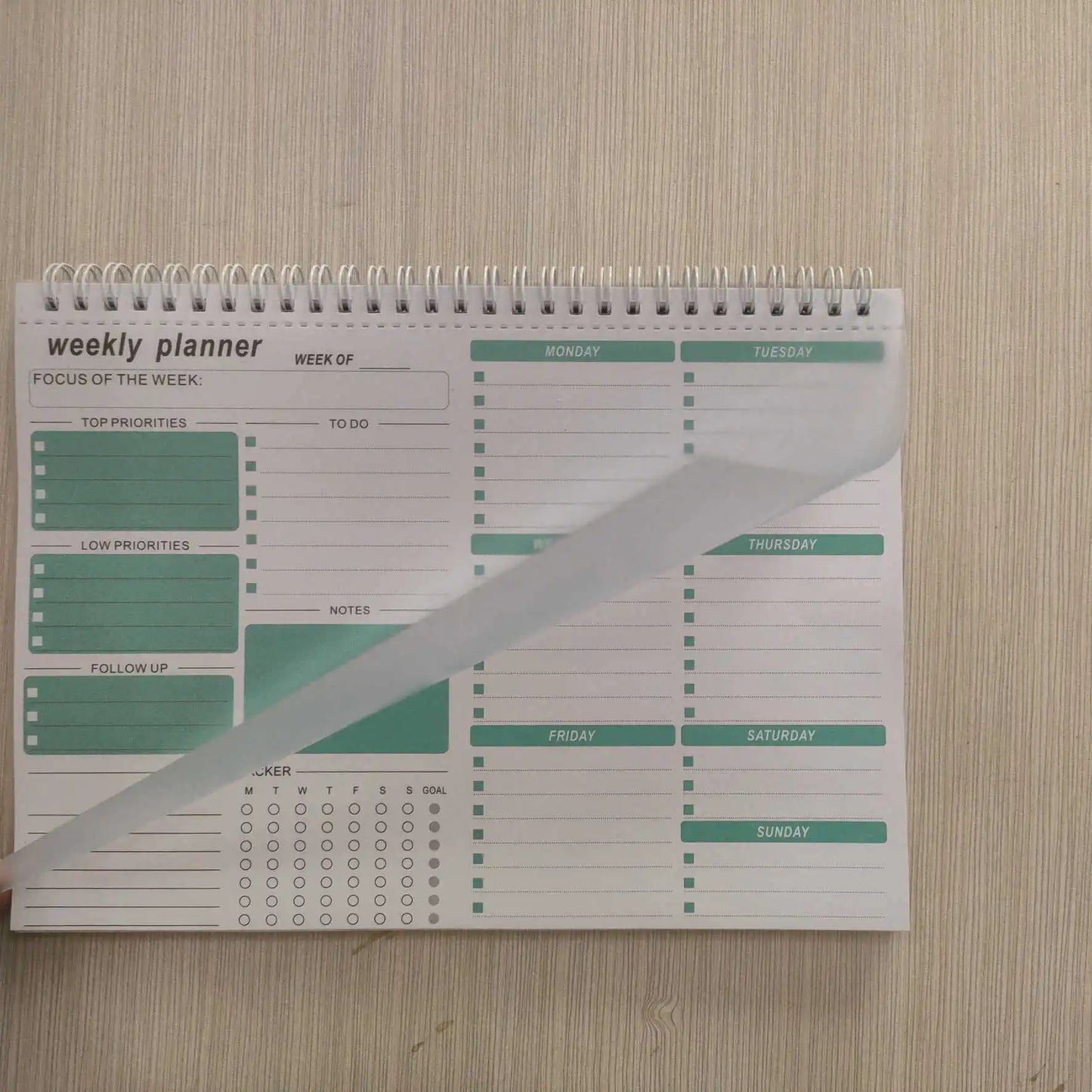 B5 Weekly Planning Note Tear English Schedule Itinerary Punch Card Office S tationery Weekly Planner