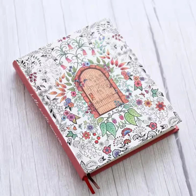 Beautiful Butterfly Hardcover Thick Notebook 148 Sheets Coloring Illustrated Coloring Illustrated Diary Student Notepad