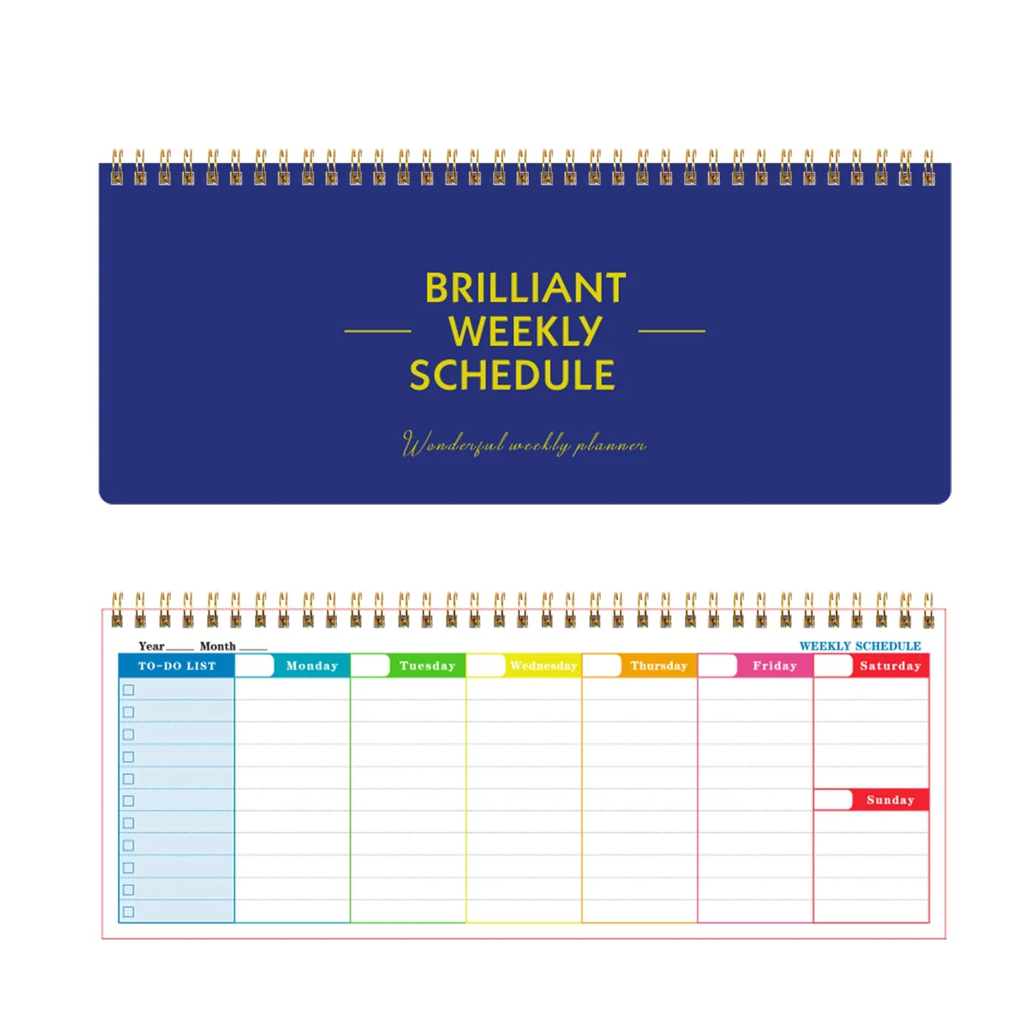 2025 New Planner Notebook Calendar Diary Schedule English Week Plan Memo Time Management Handbook Office School Stationery