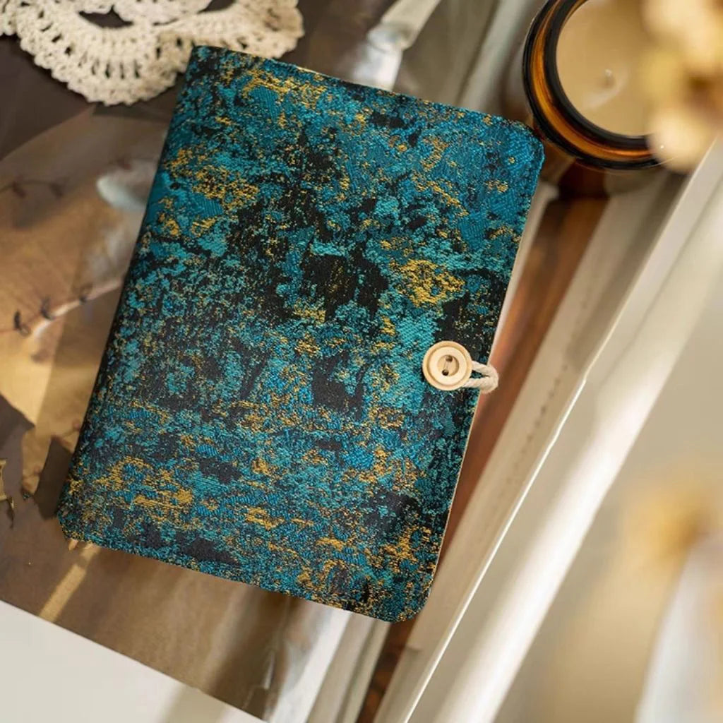 A5 & A6 Fabric cover notebook loose-leaf notepad binder mysterious realm diary ,with 90 blank inner pages