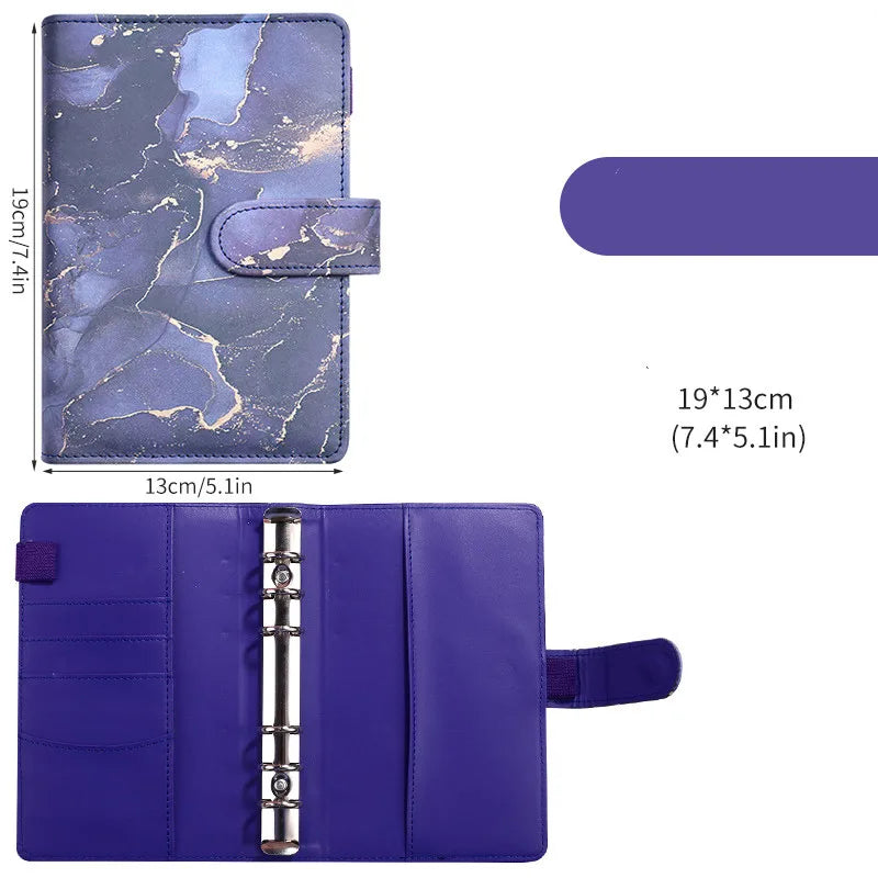 A6 A7 Marble Colorful Money Budget Planner Binder Cover Diary Agenda Planning Paper Cover School Stationery