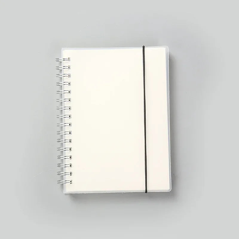 A5 A6 B5 Spiral Notebook Simple PP Cover Transparent Matte Line Grid Blank Dot Notepad Diary Planner Notebooks