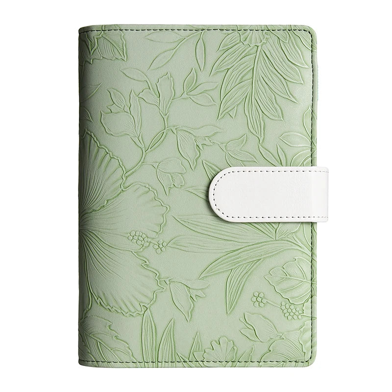 A6 Vintage Embossed Cover Money Budget Planner Binder DIY Binder Notebook Cover Diary Agenda Planner Paper Cover School