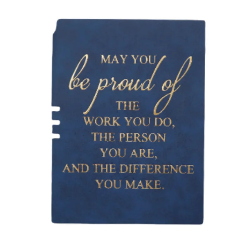 A5 Leather Notebook Journal May You Proud of The Work You Do Appreciation Notepad Thank You Gift for Team Employee Coworker