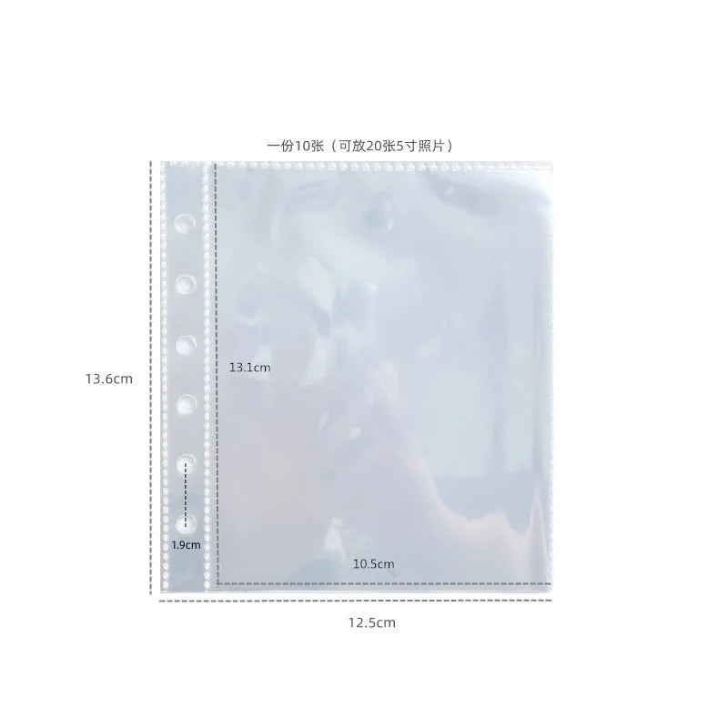 A7 Square Macaron Pink PU Leather DIY Binder Notebook Cover Diary Agenda Planner Paper Cover School Stationery