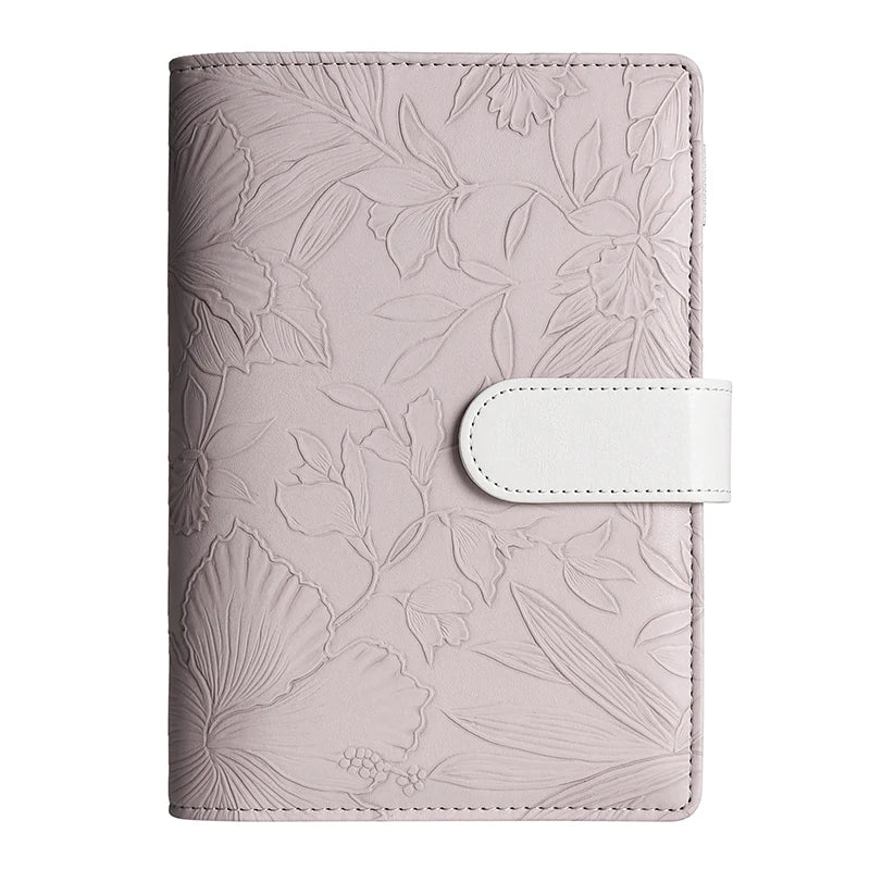 A6 Vintage Embossed Cover Money Budget Planner Binder DIY Binder Notebook Cover Diary Agenda Planner Paper Cover School