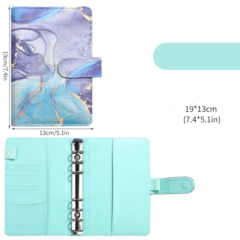 A6 A7 Marble Colorful Money Budget Planner Binder Cover Diary Agenda Planning Paper Cover School Stationery